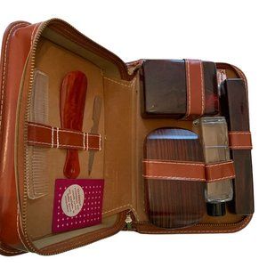 Vintage Sovereign Zip Around Travel Case New Old Stock Midcentury Toiletry Case